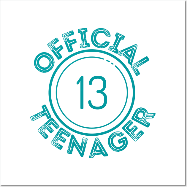 13 Official Teenager Distressed Font Wall Art by nathalieaynie